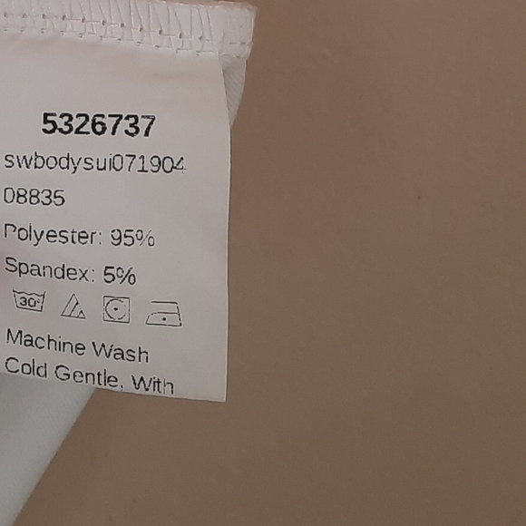 SHEIN White Ruffle Sleeveless Bodysuit Size XS - Picture 6 of 6